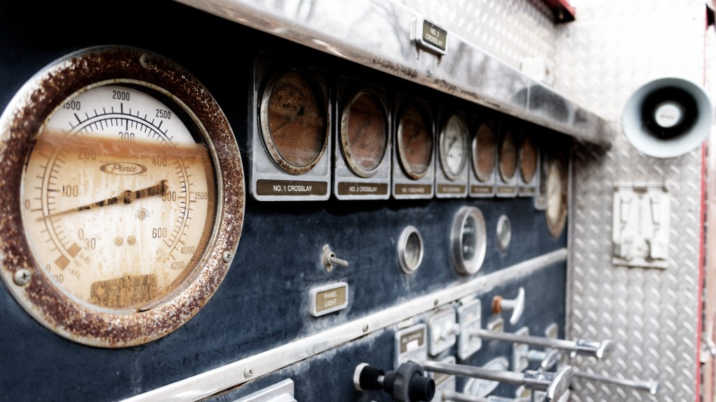 See what looks like a Water Line across the gauges?  It is.  This whole tiny town was underwater in a massive flood 30ish years ago.  That water line is about eye level with me, so you're look at about 5.5 feet of flood waters!