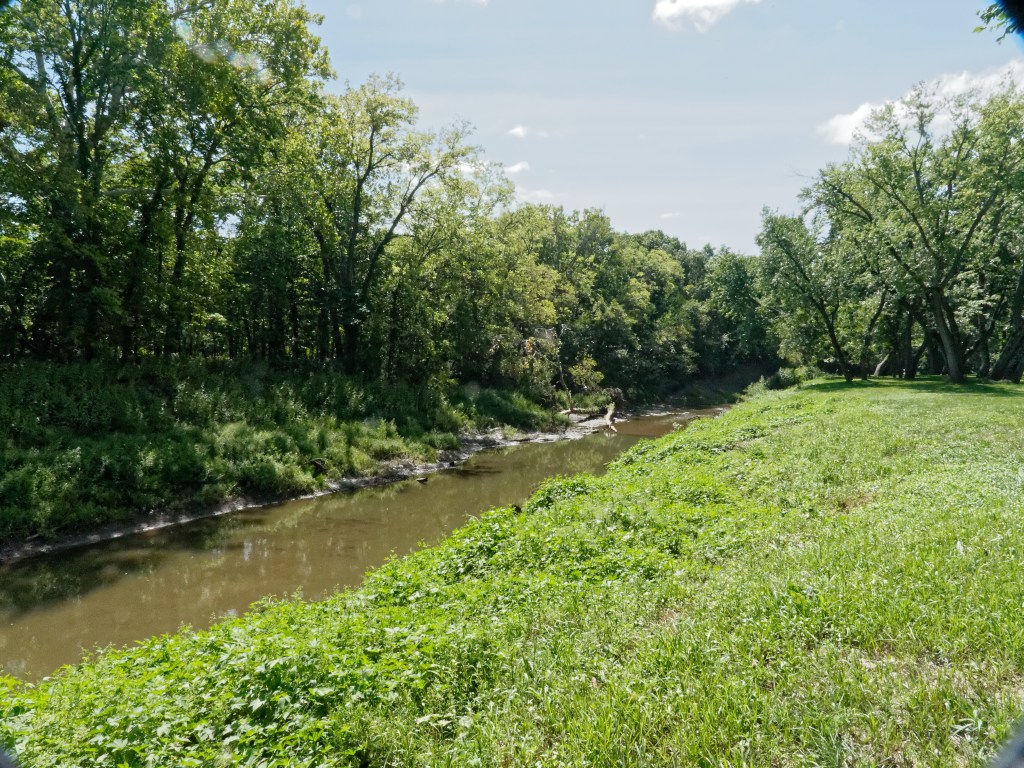 A photo of Shoal Creek at the Haun's Mill site.